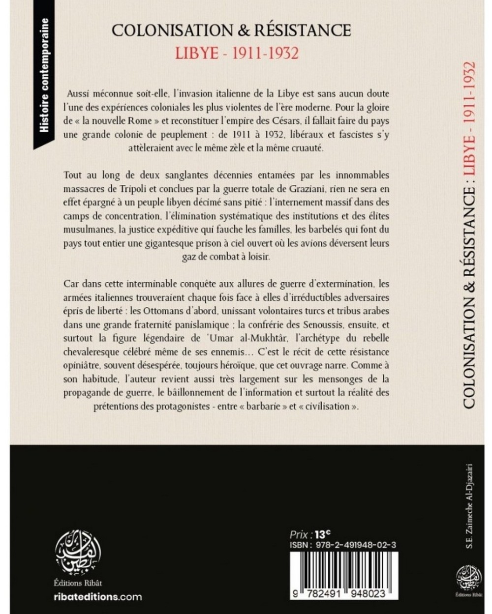 Colonisation & Résistance : Lybie 1911-1932
