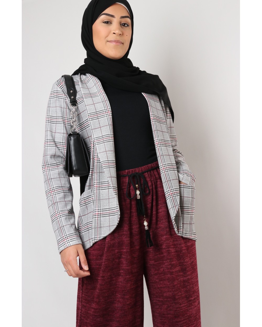 Checkered blazer jacket