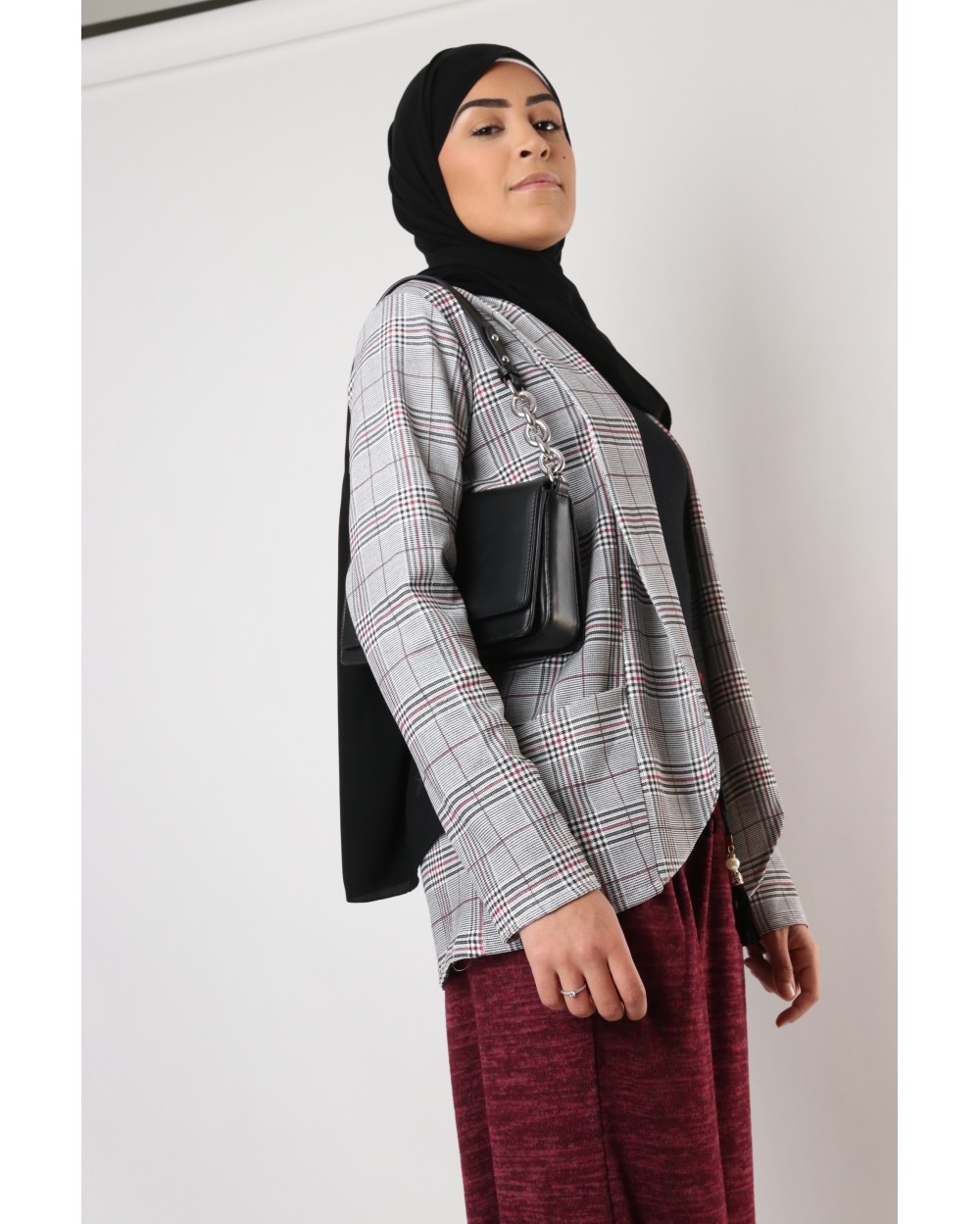 Checkered blazer jacket