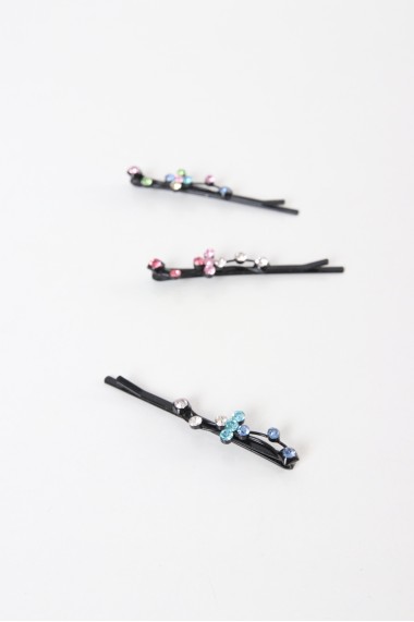 Invisible strass hair clips