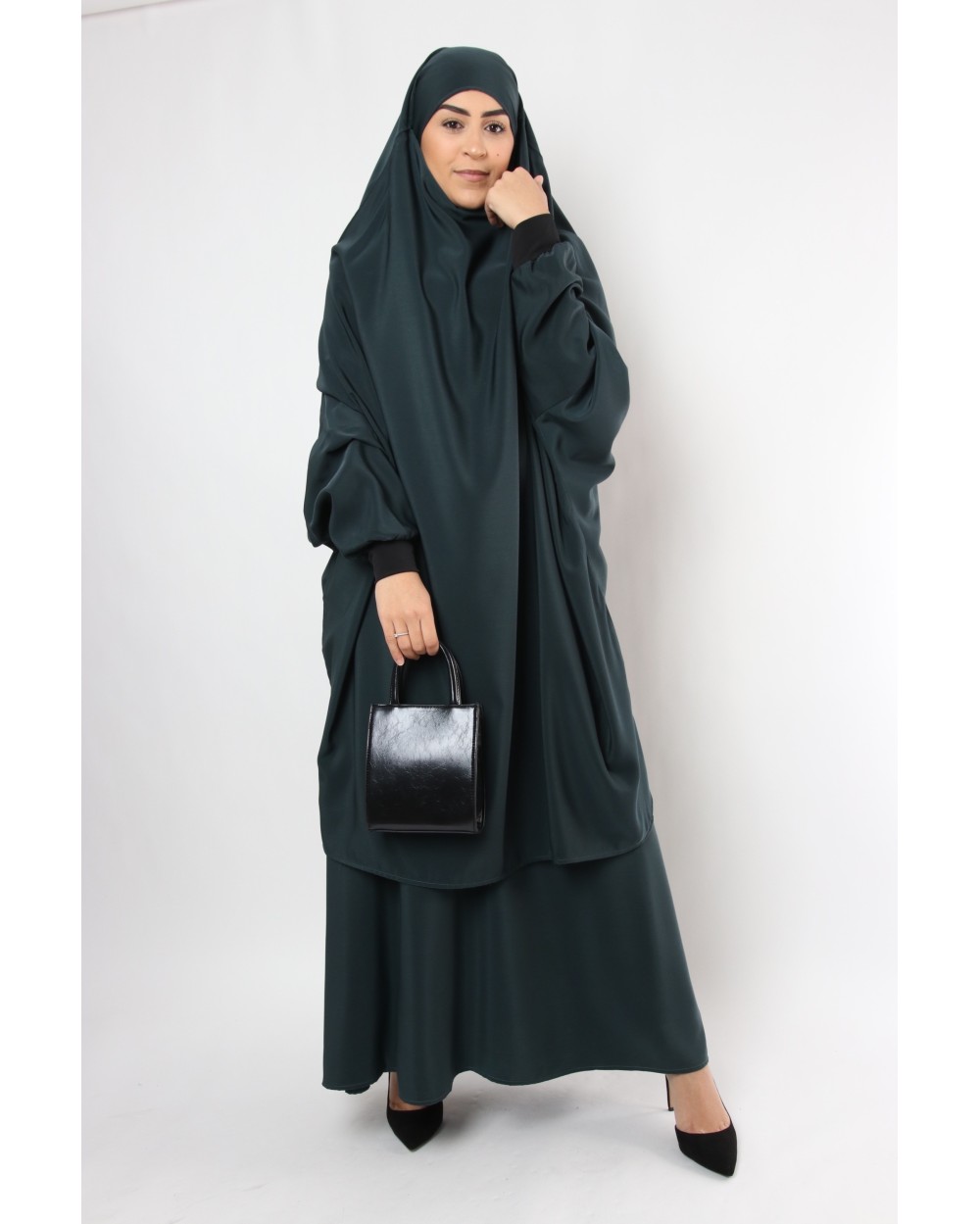 Jilbab Al haya skirt lycra cuff black