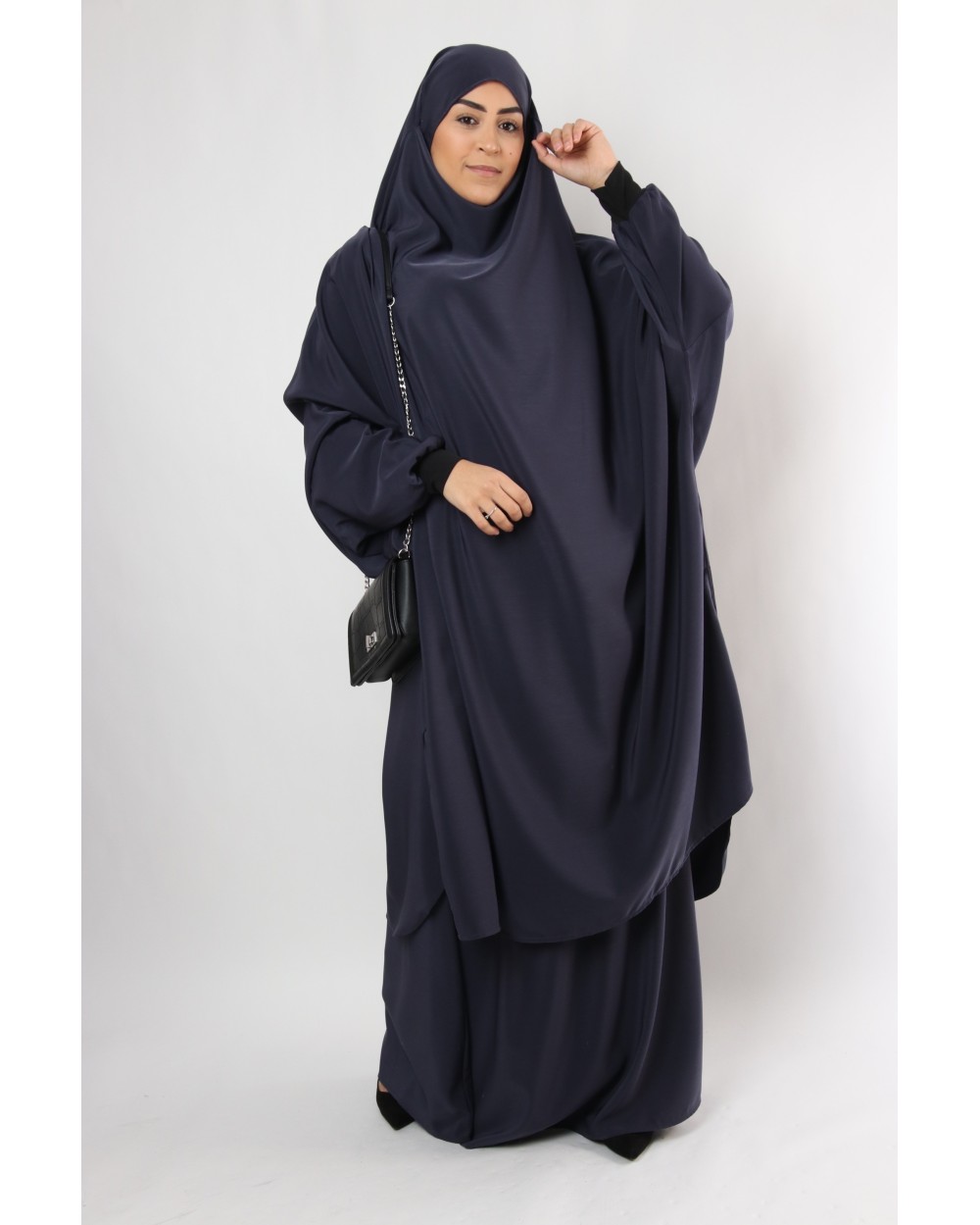 Jilbab jupe Al haya manchette lycra noir