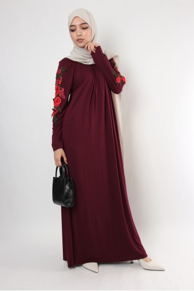 Robe longue Red Flowers