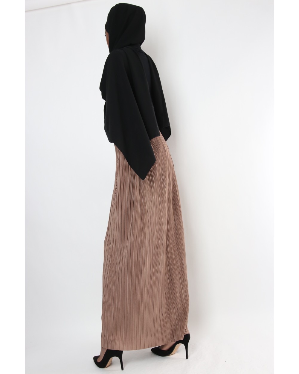 Jupe tube Julie plissée et soyeuse