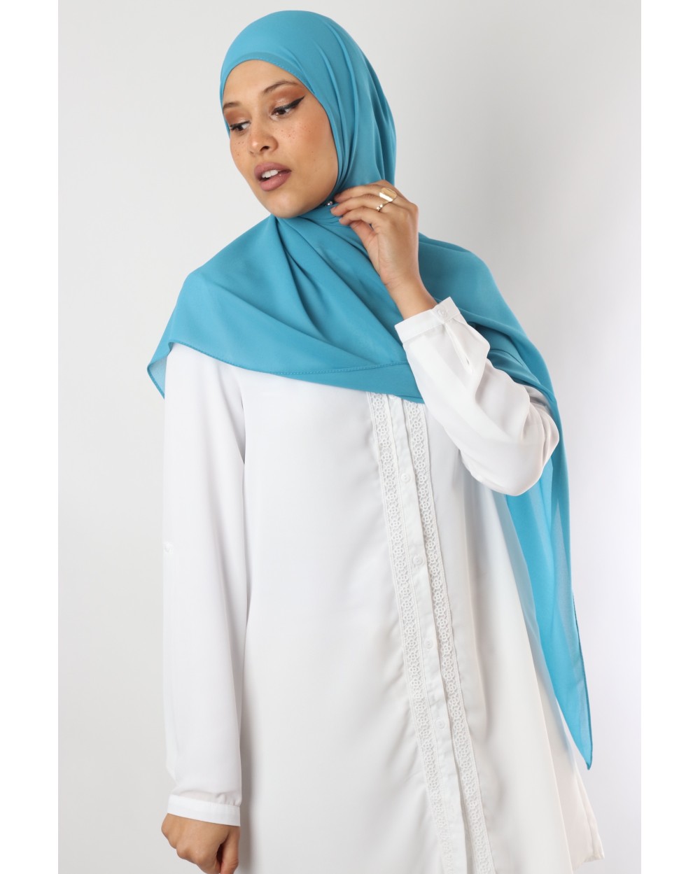 Hijab mousseline rectangle Nissa 175
