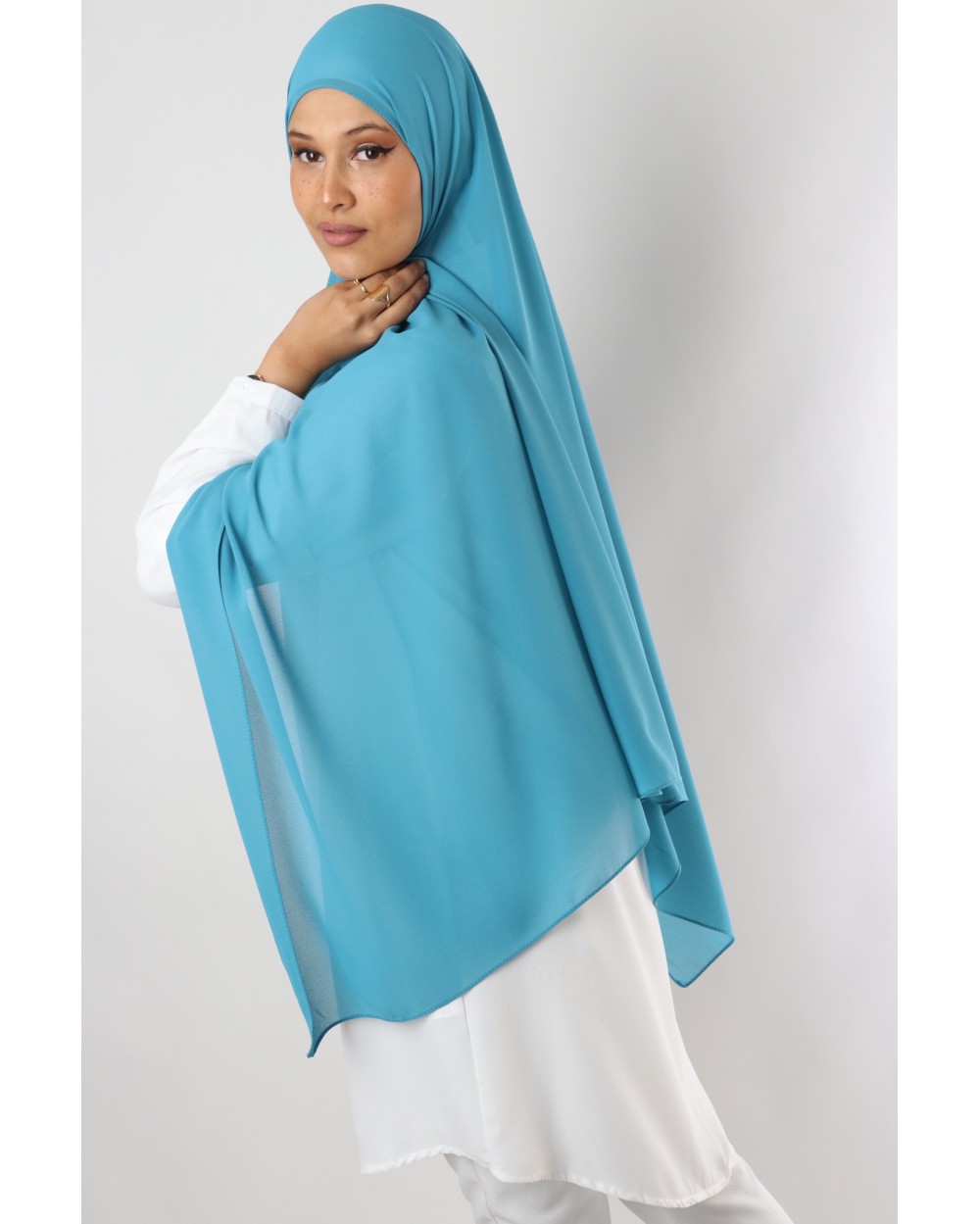 Hijab mousseline rectangle Nissa 175