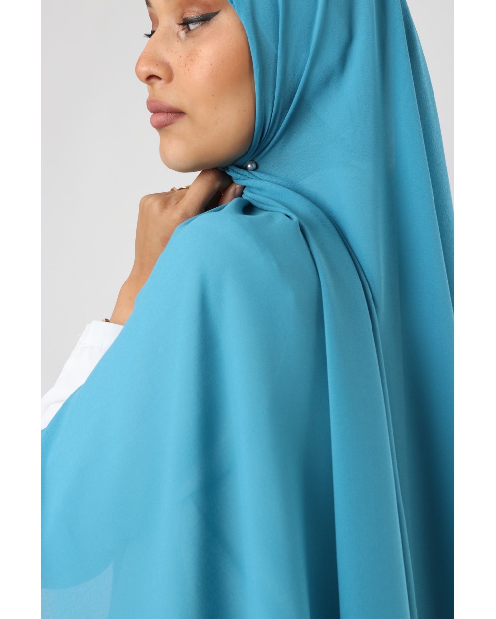 Hijab mousseline rectangle Nissa 175