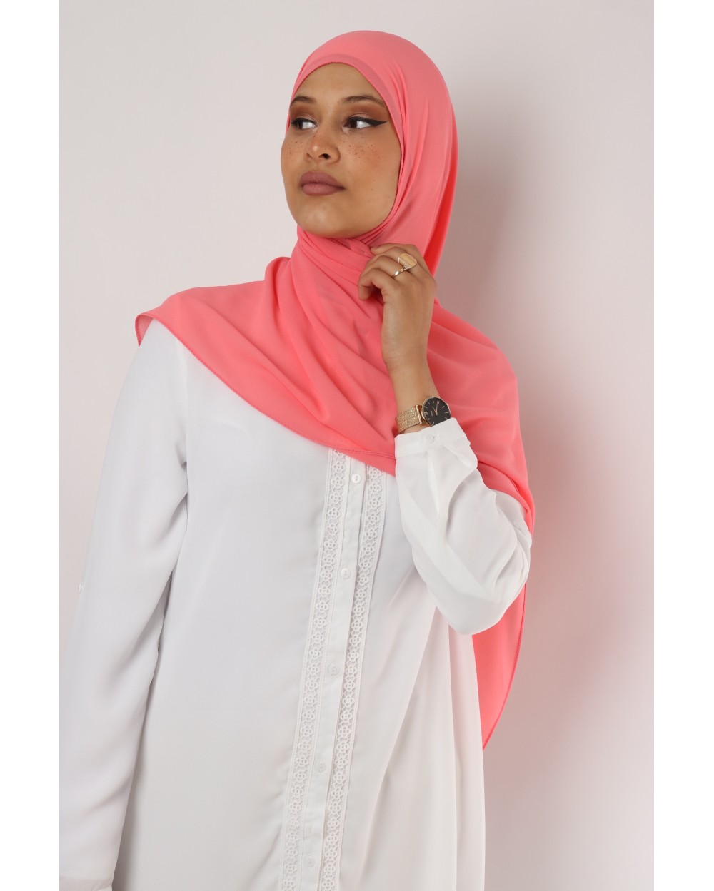 Hijab mousseline rectangle Nissa 175