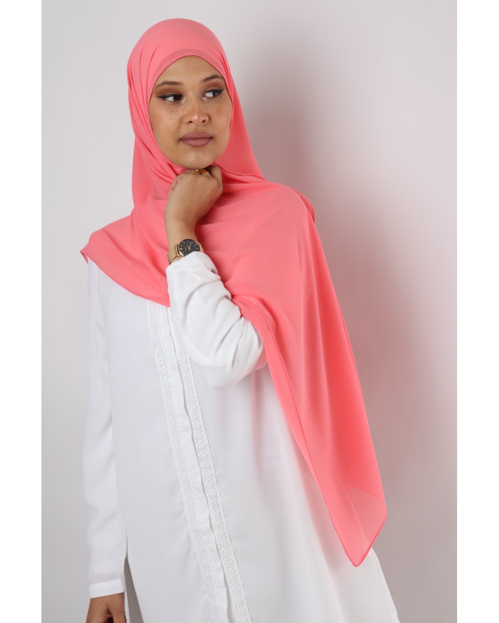 Hijab mousseline rectangle Nissa 175
