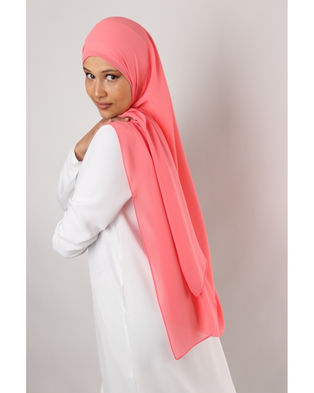 Hijab mousseline rectangle Nissa 175