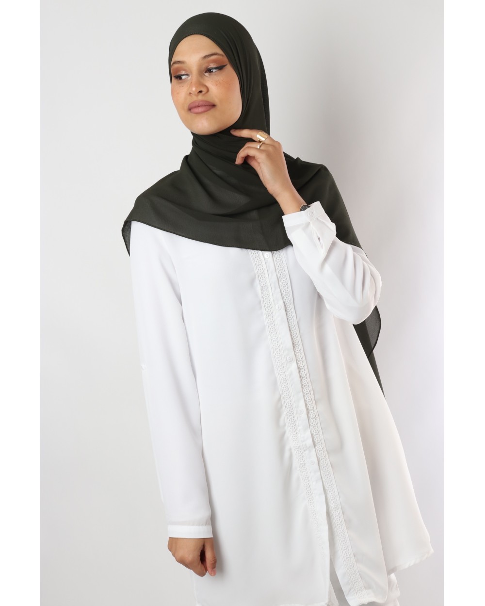 Hijab mousseline rectangle Nissa 175