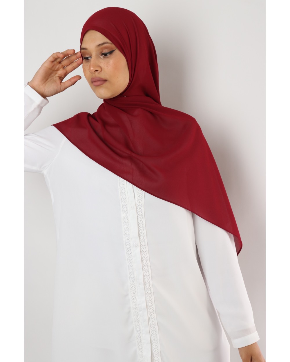 Hijab mousseline rectangle Nissa 175