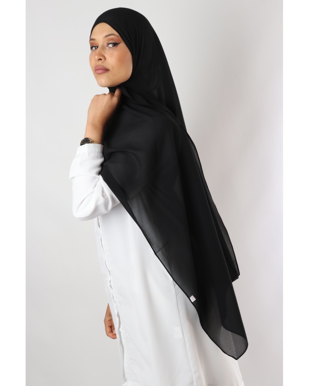 Hijab mousseline rectangle Nissa 175