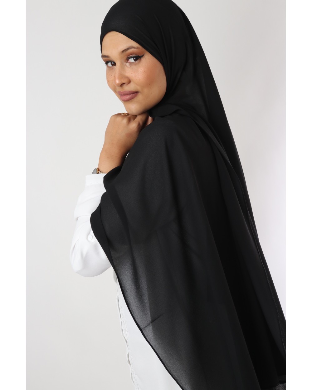 Hijab mousseline rectangle Nissa 175