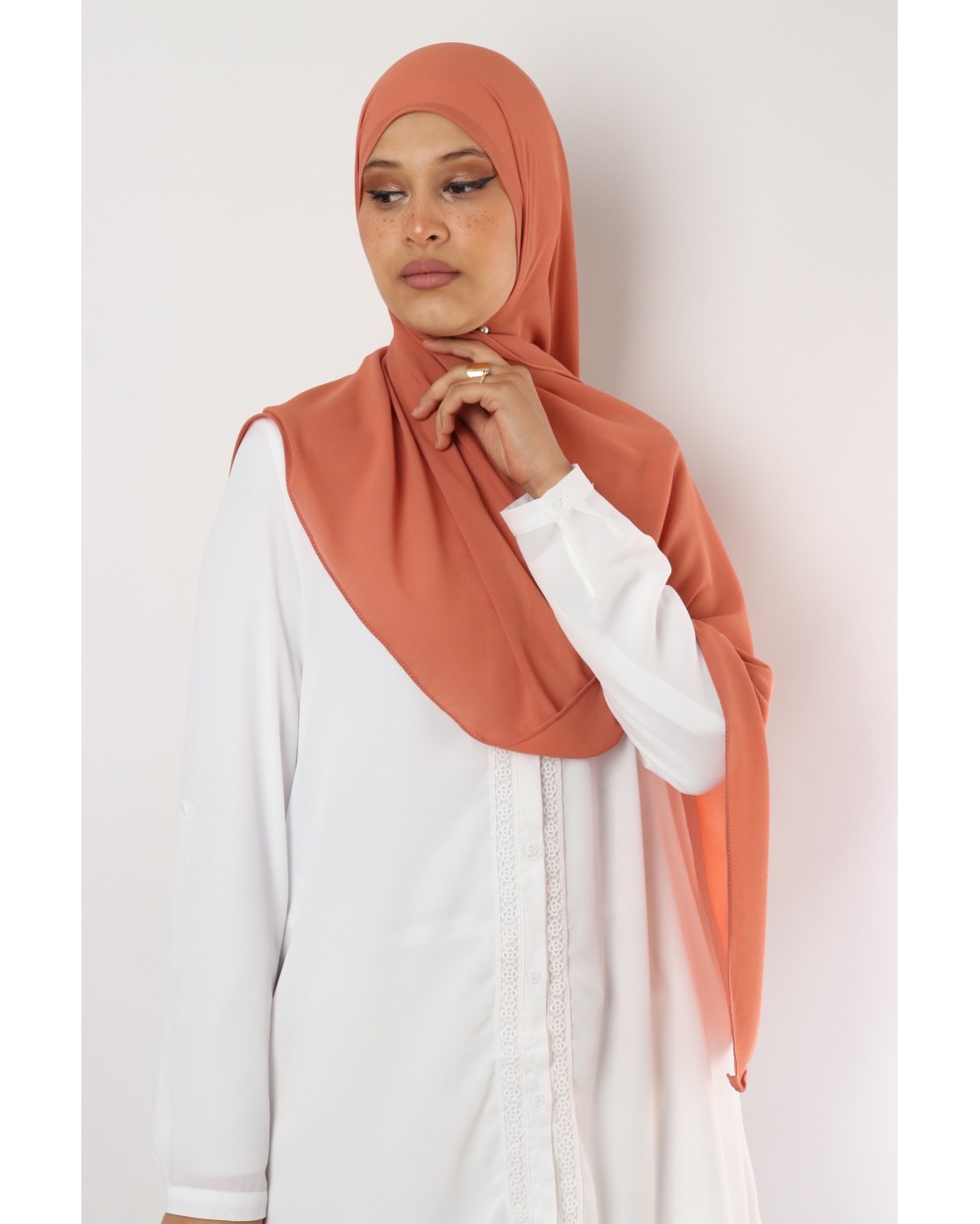 Hijab mousseline rectangle Nissa 175