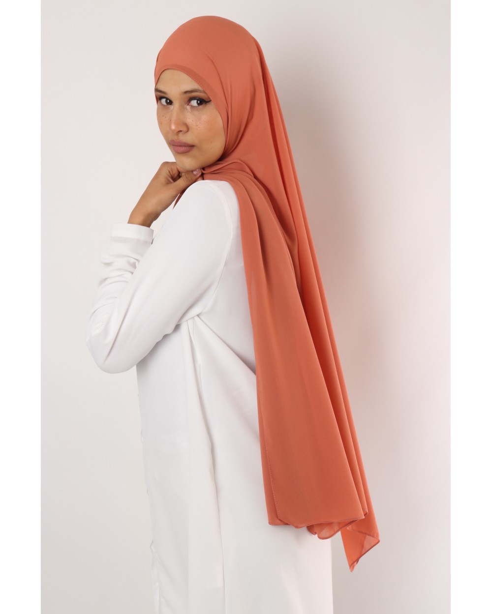 Hijab mousseline rectangle Nissa 175