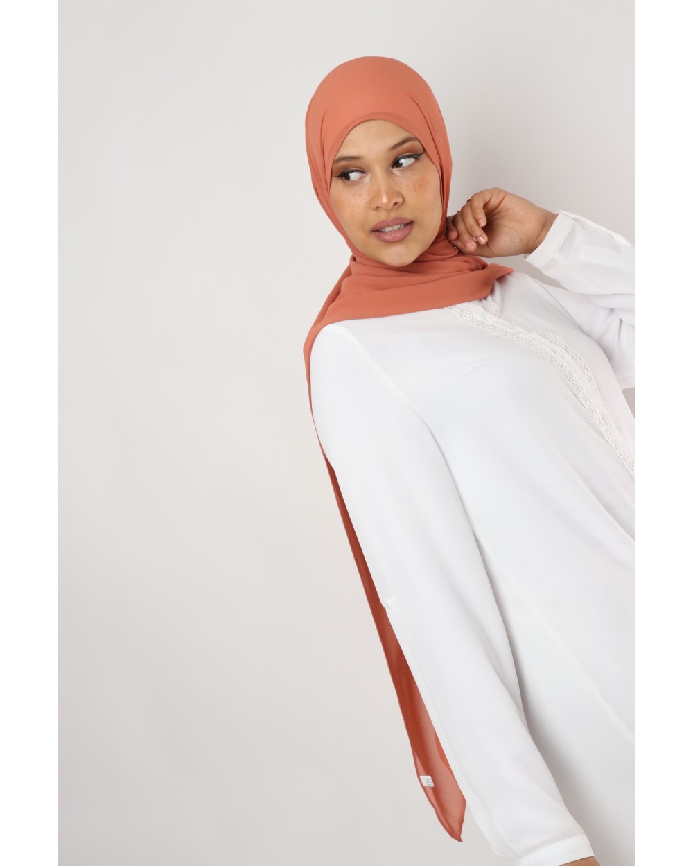 Hijab mousseline rectangle Nissa 175