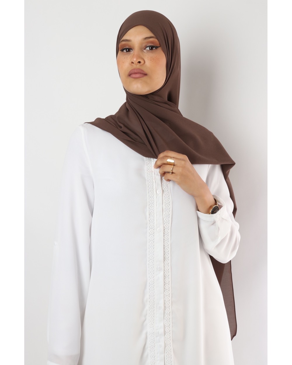 Hijab mousseline rectangle Nissa 175