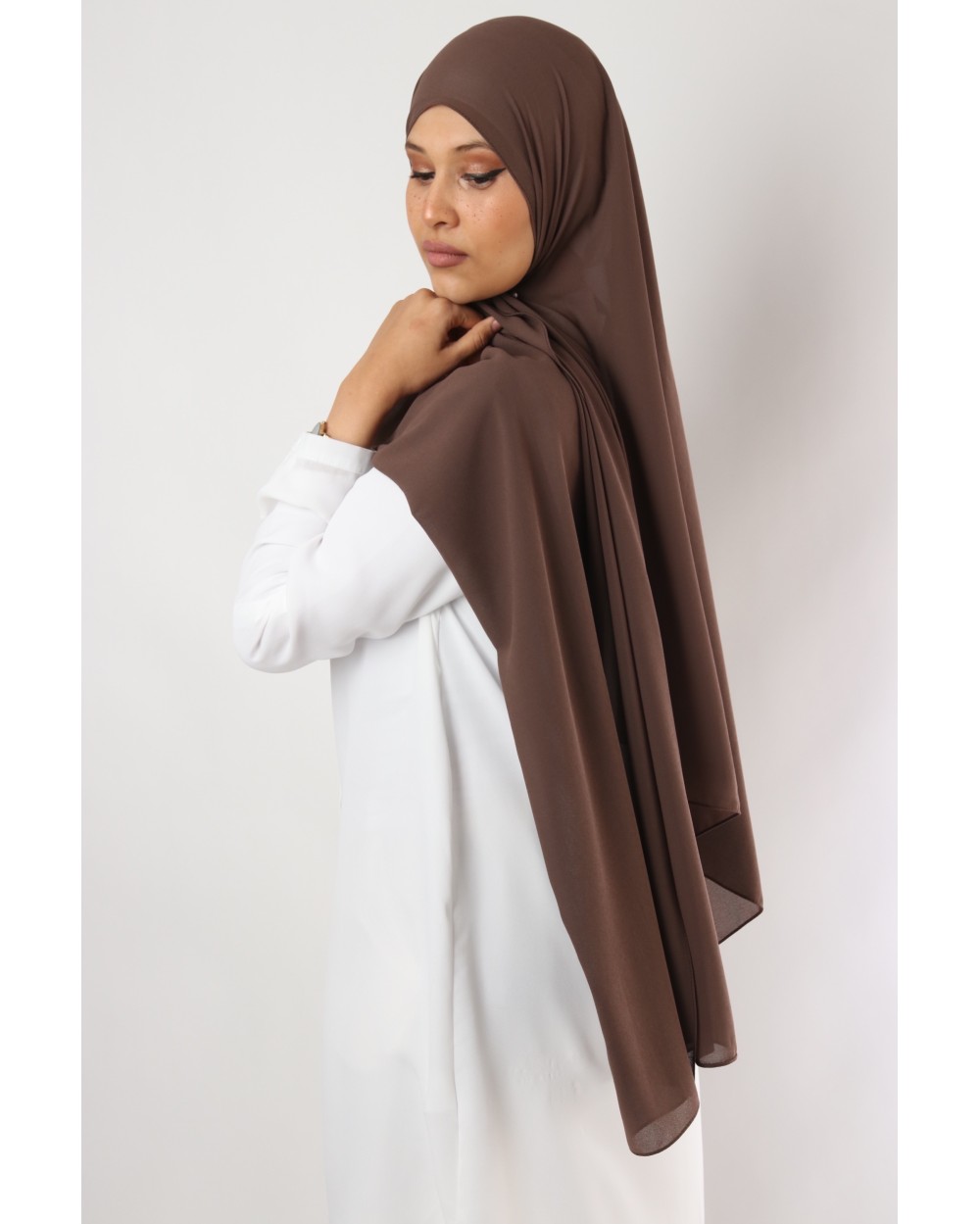 Hijab mousseline rectangle Nissa 175