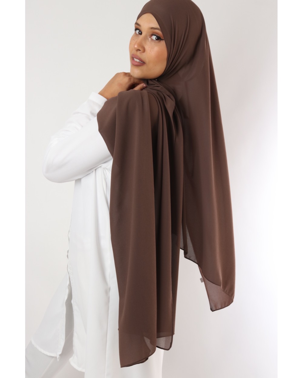 Hijab mousseline rectangle Nissa 175