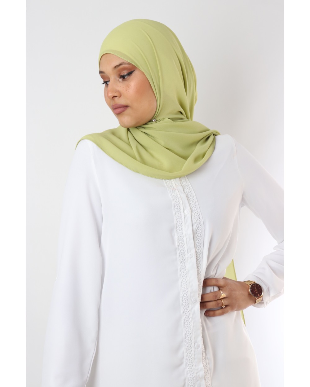 Hijab mousseline rectangle Nissa 175