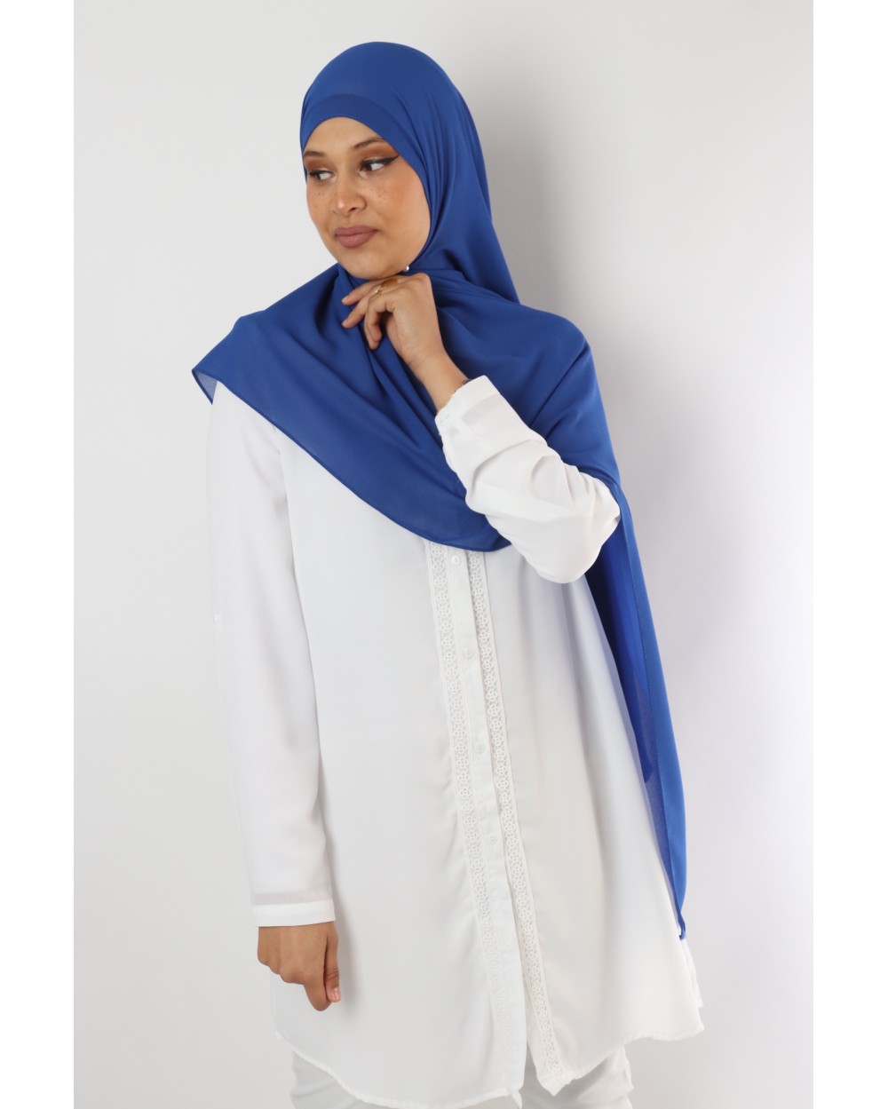 Hijab mousseline rectangle Nissa 175