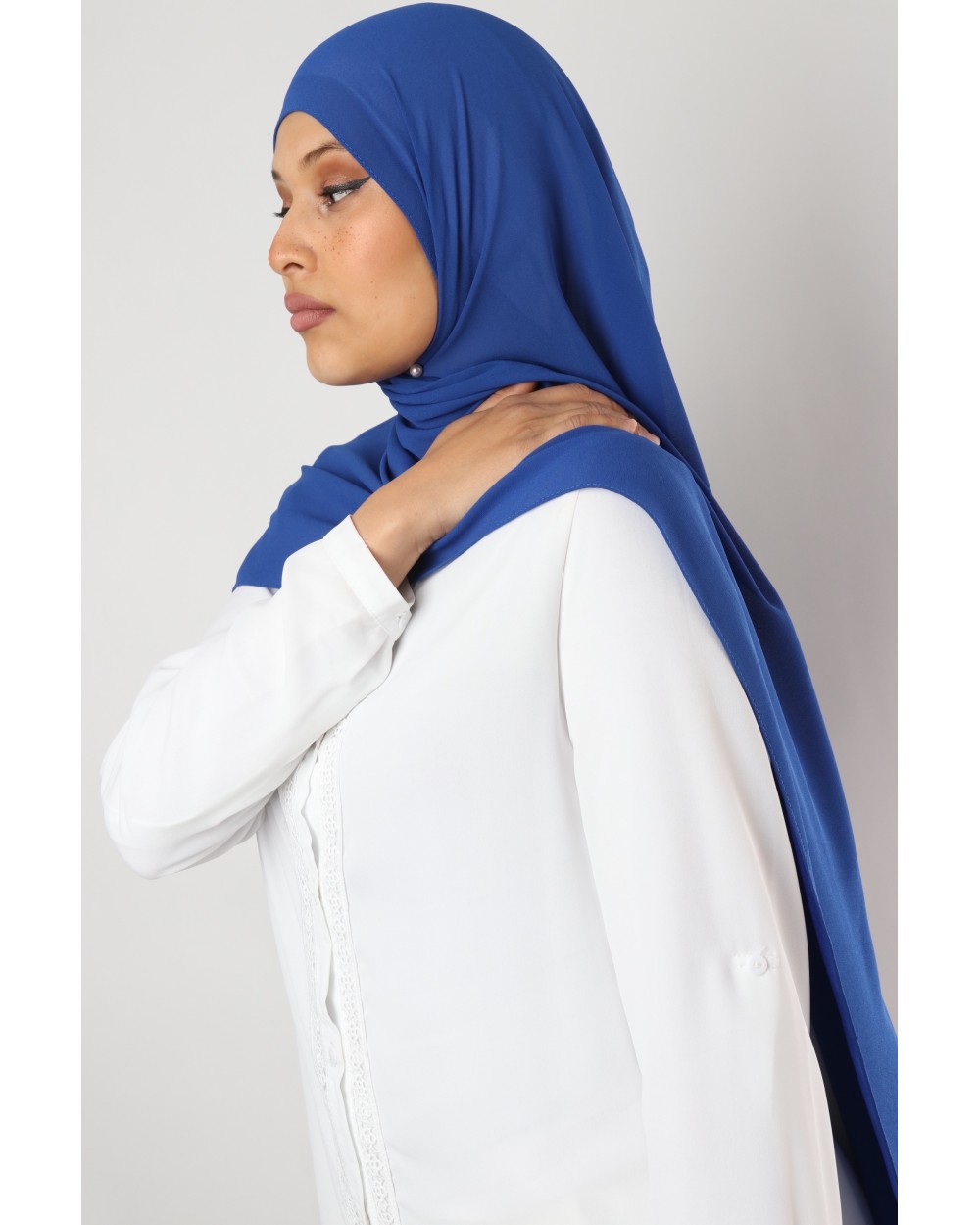 Hijab mousseline rectangle Nissa 175