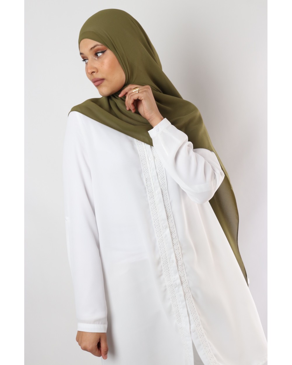 Hijab mousseline rectangle Nissa 175