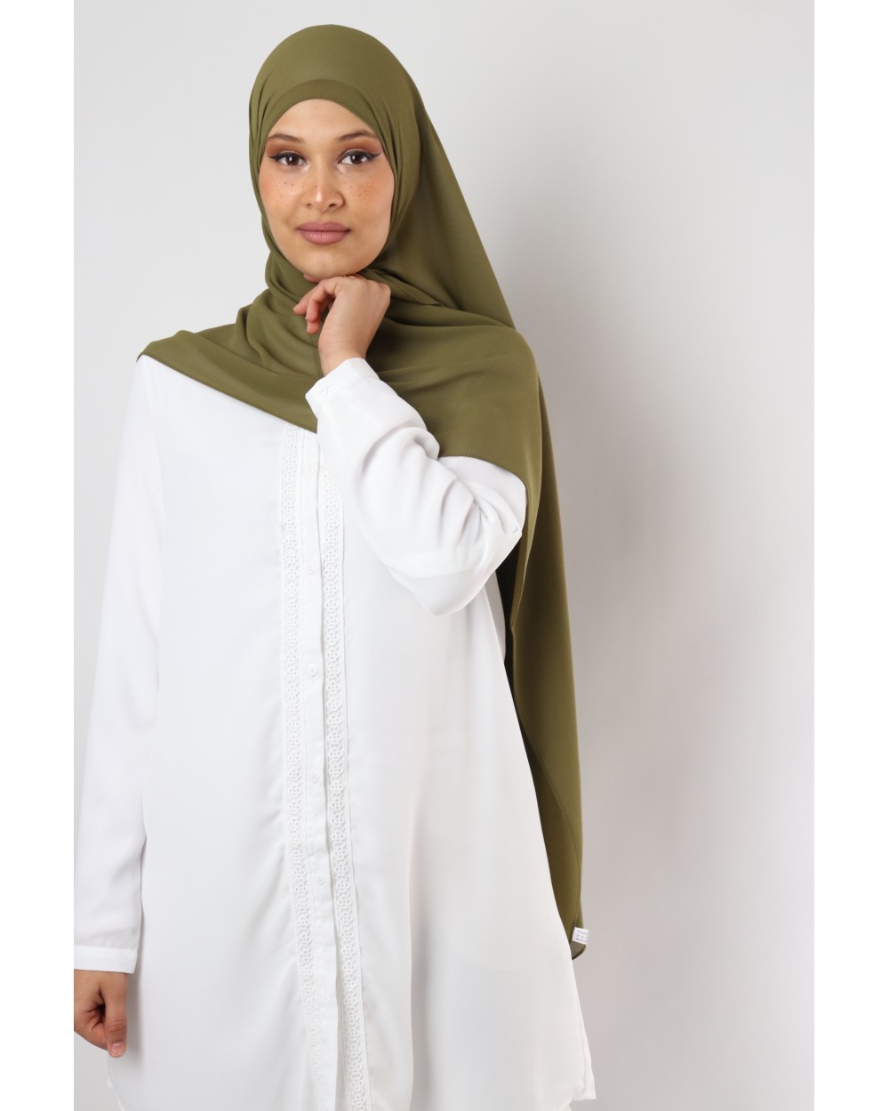 Hijab mousseline rectangle Nissa 175