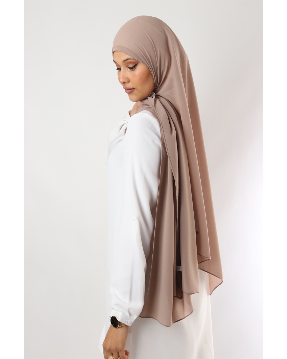 Hijab mousseline rectangle Nissa 175