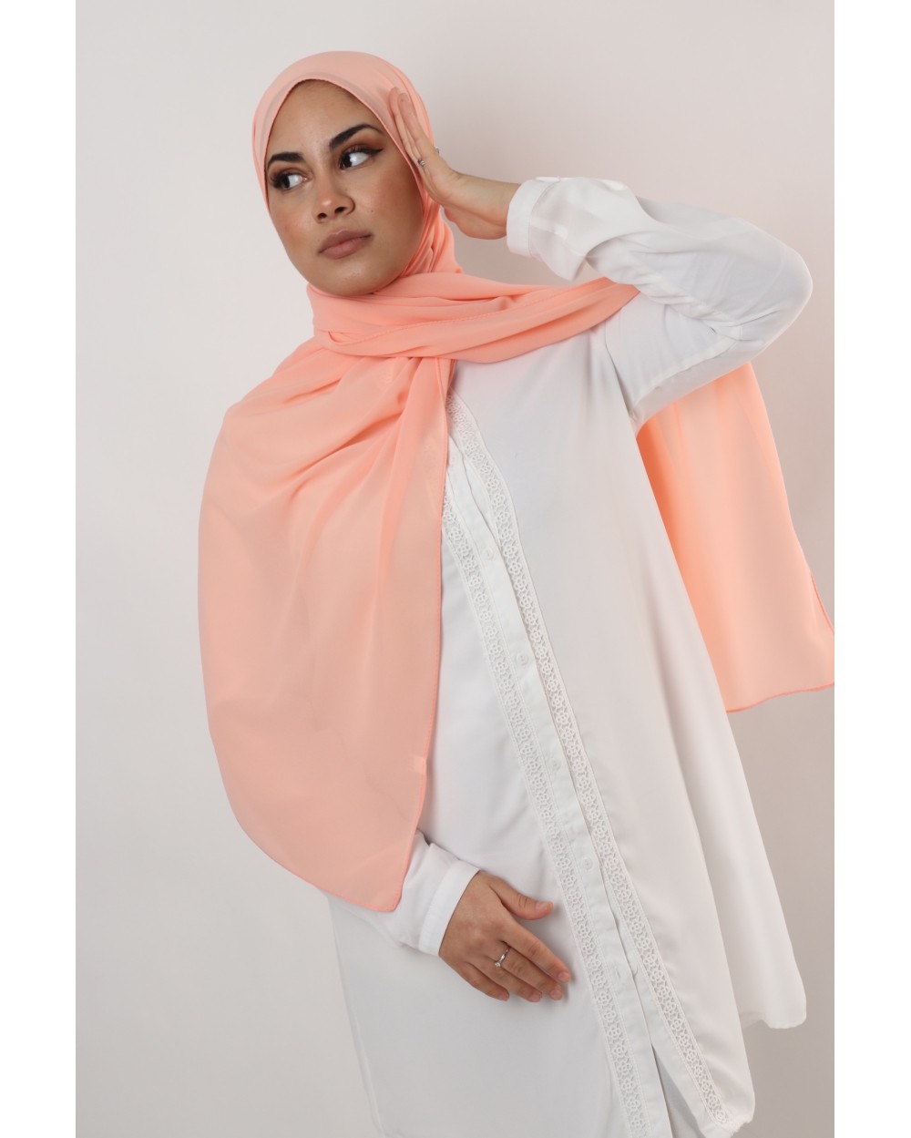 Hijab mousseline rectangle Nissa 175
