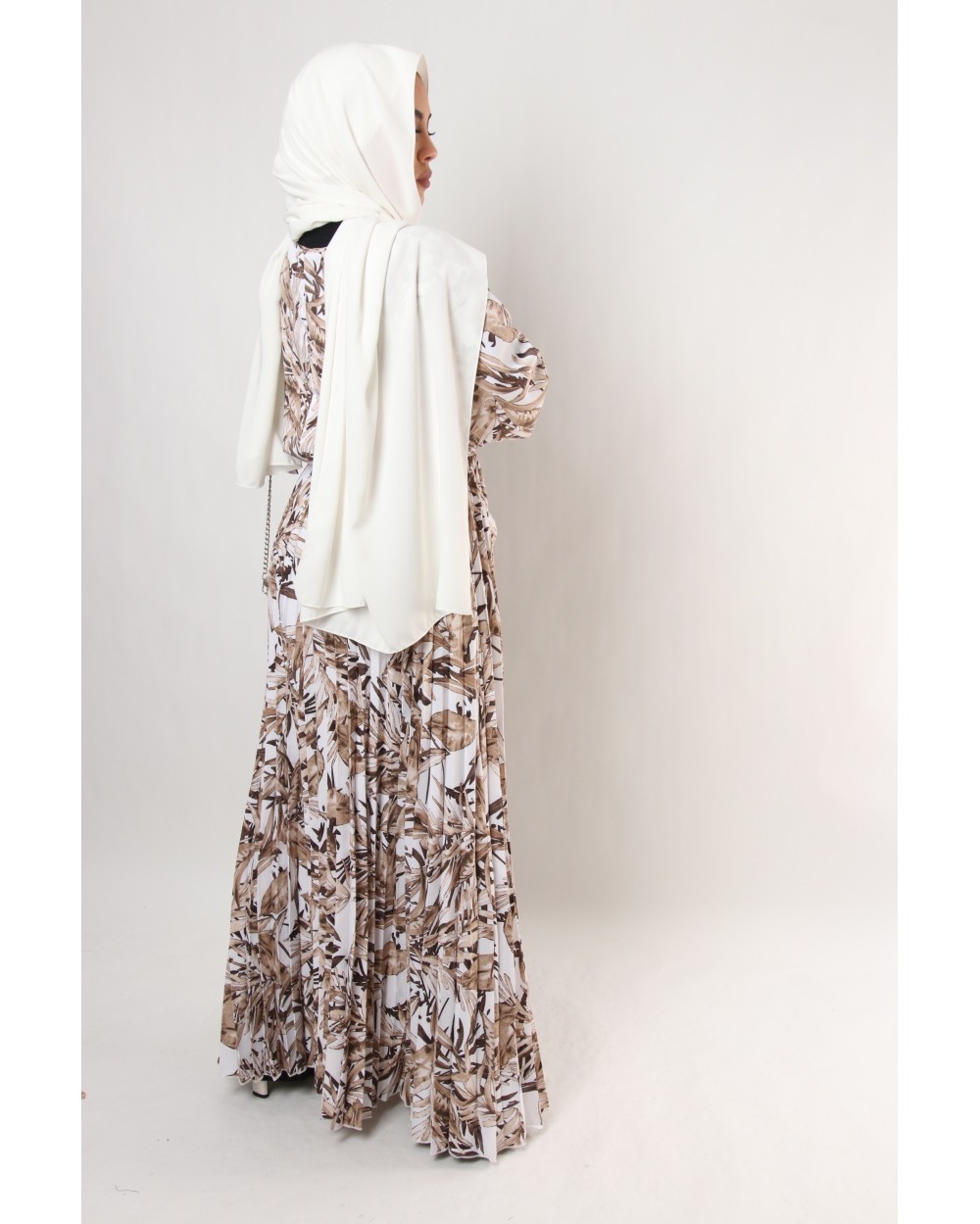 Robe plissée imprimée