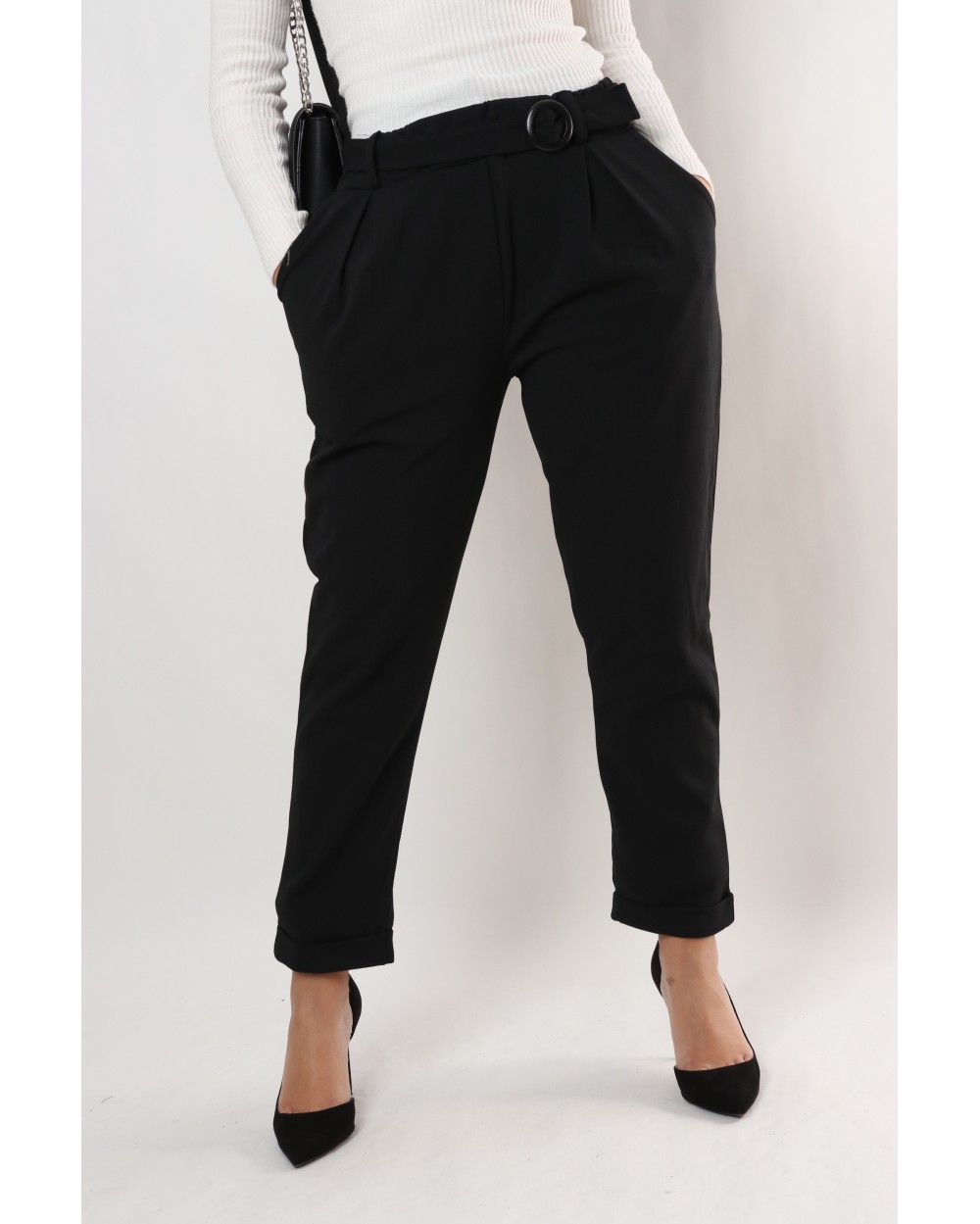 Straight black pants
