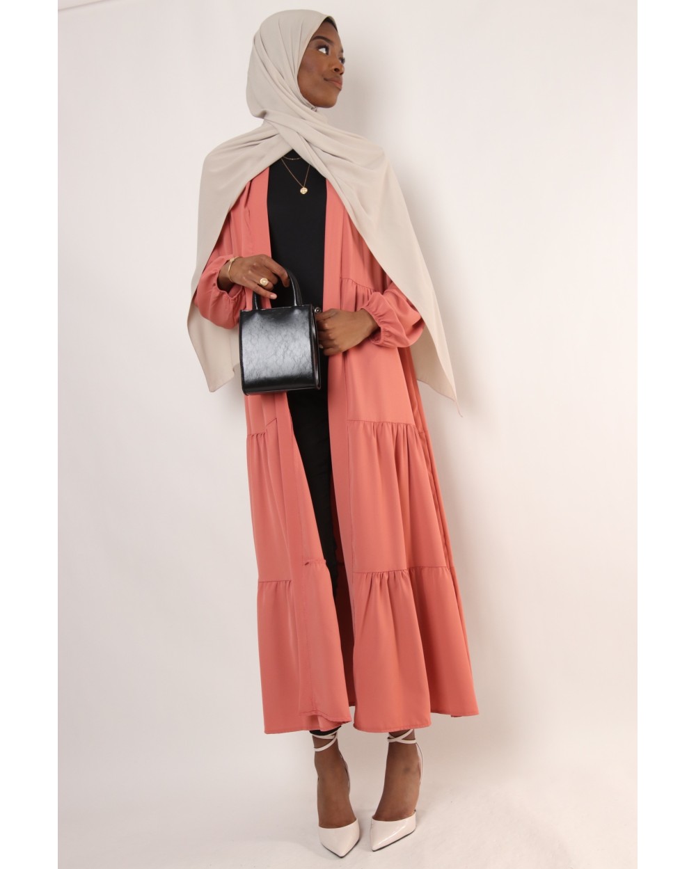 Serena kimono with ruffle