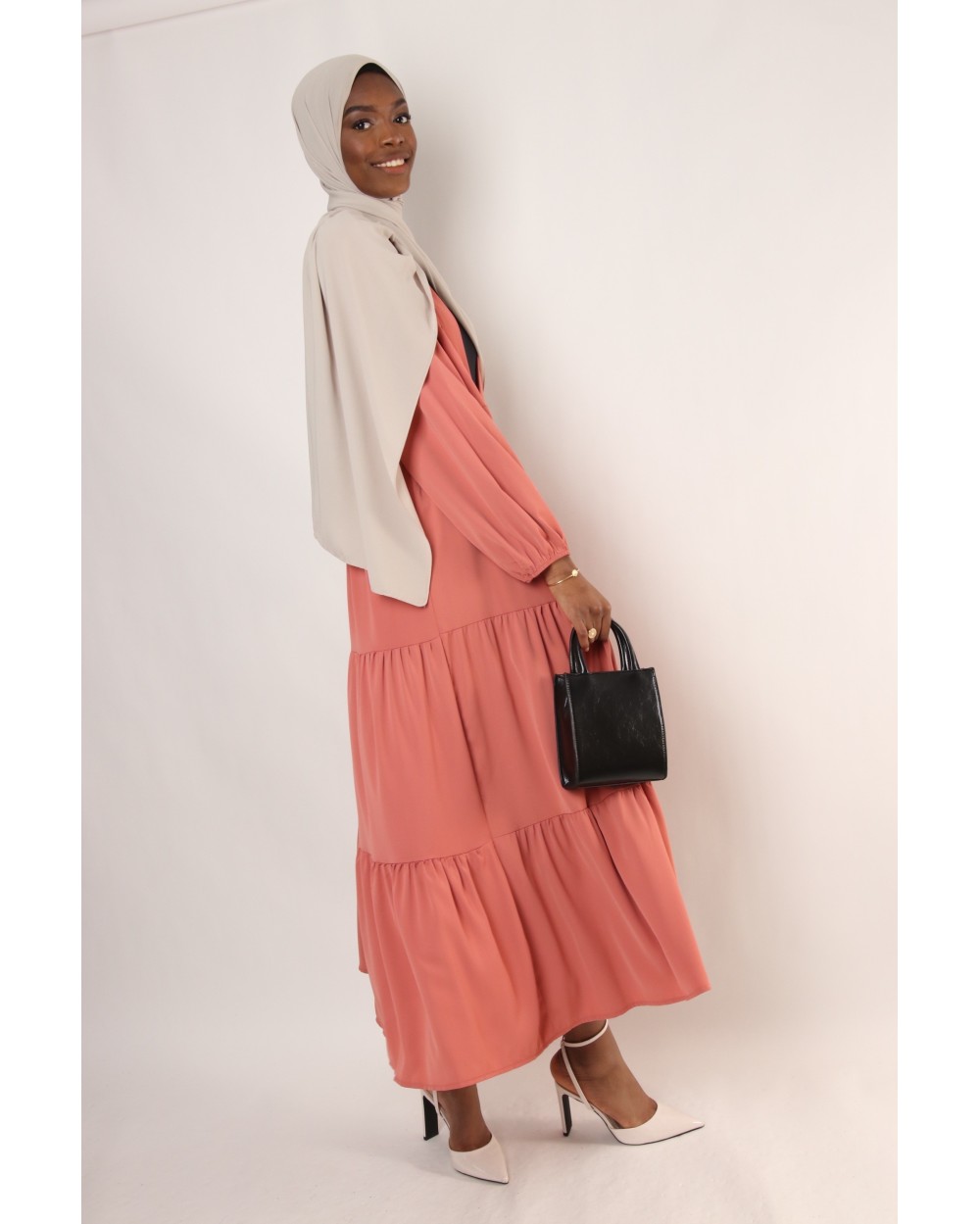 Serena kimono with ruffle