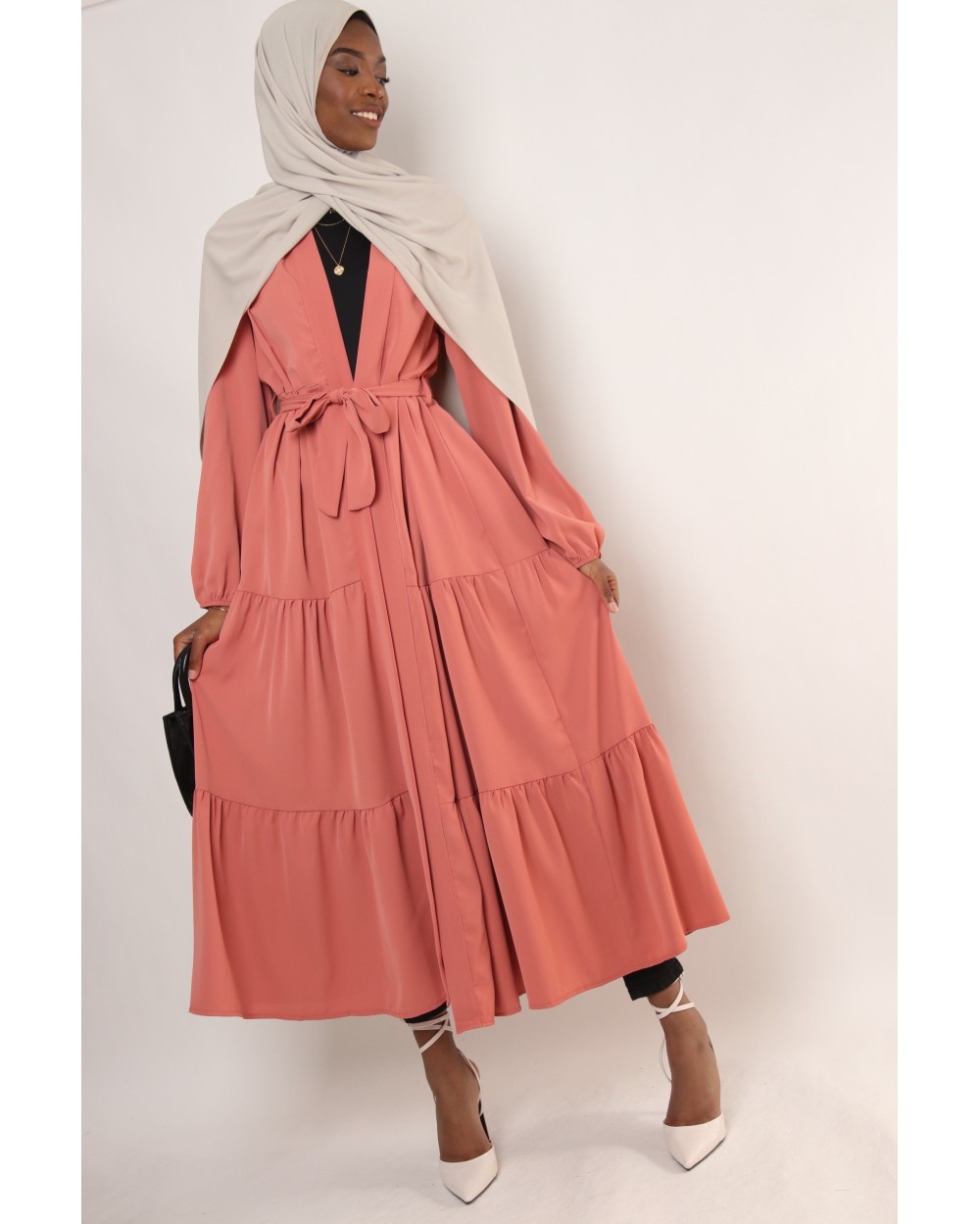 Serena kimono with ruffle