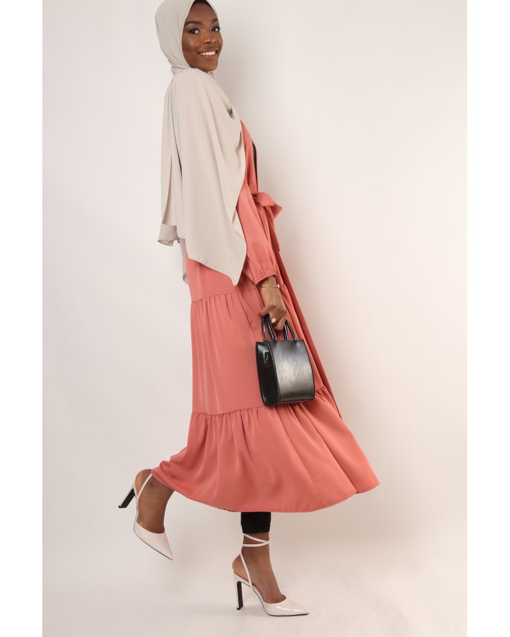 Serena kimono with ruffle