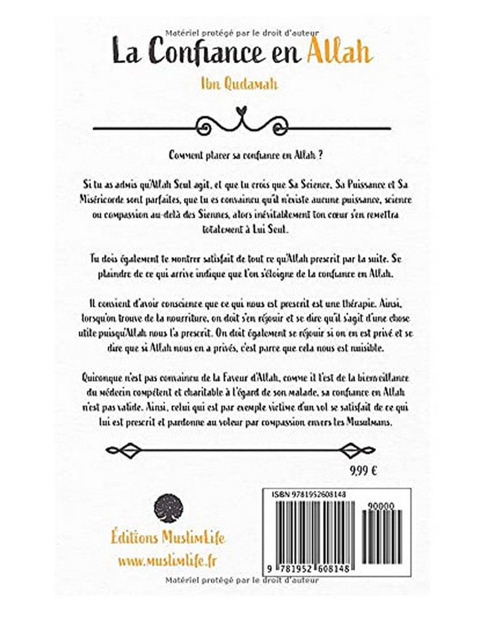 Trust in Allah - IBN QUDAMAH - Muslimlife Edition