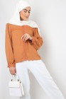 Camille blouse with puff sleeves
