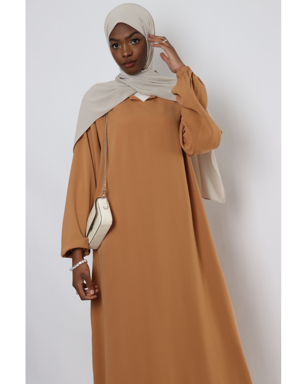 Abaya Jamila rottana manches élastiques