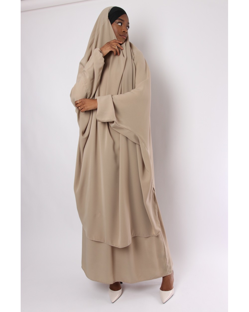 Jilbab bandeau croisé lycra et jupe