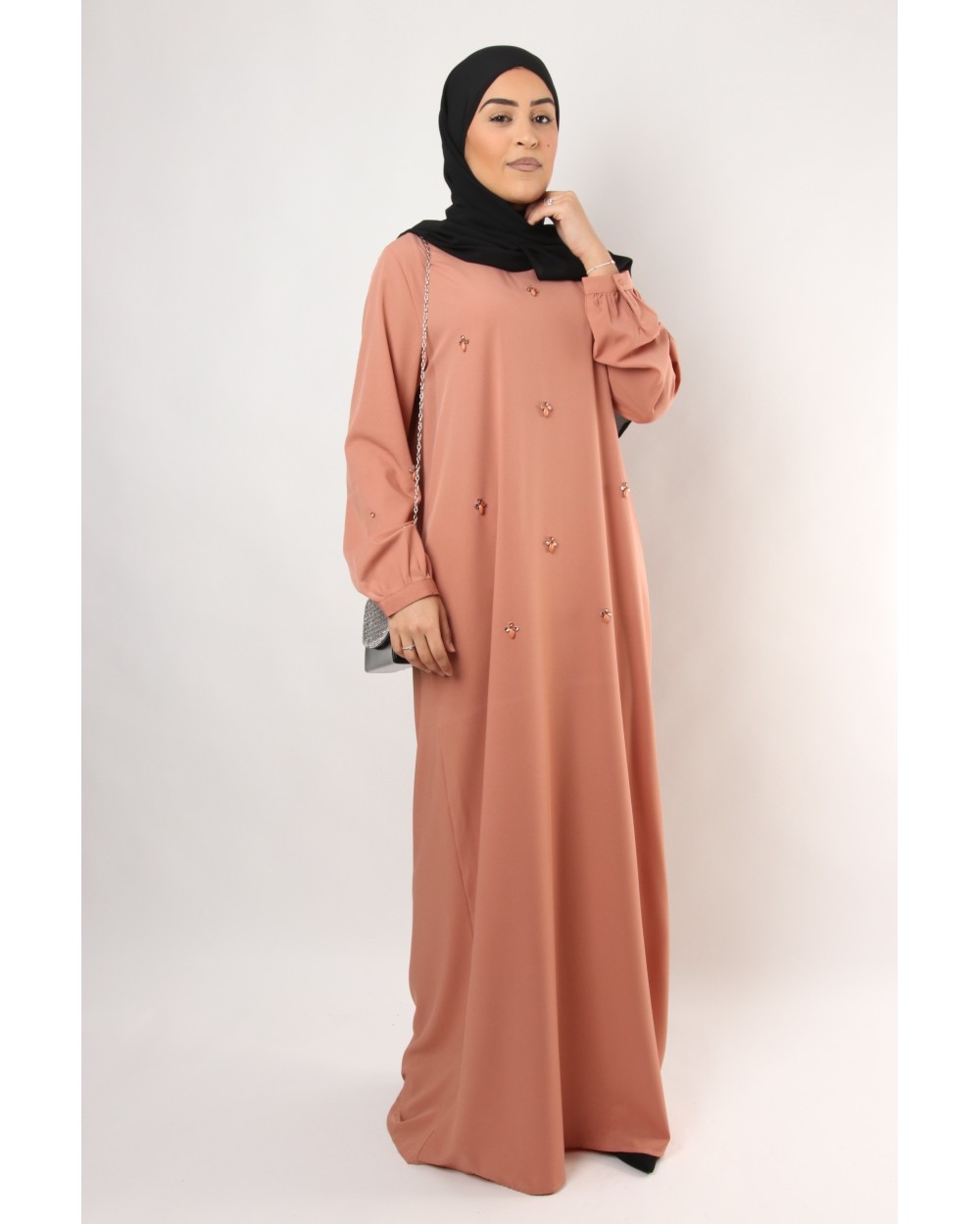 Rive long dress with jewels