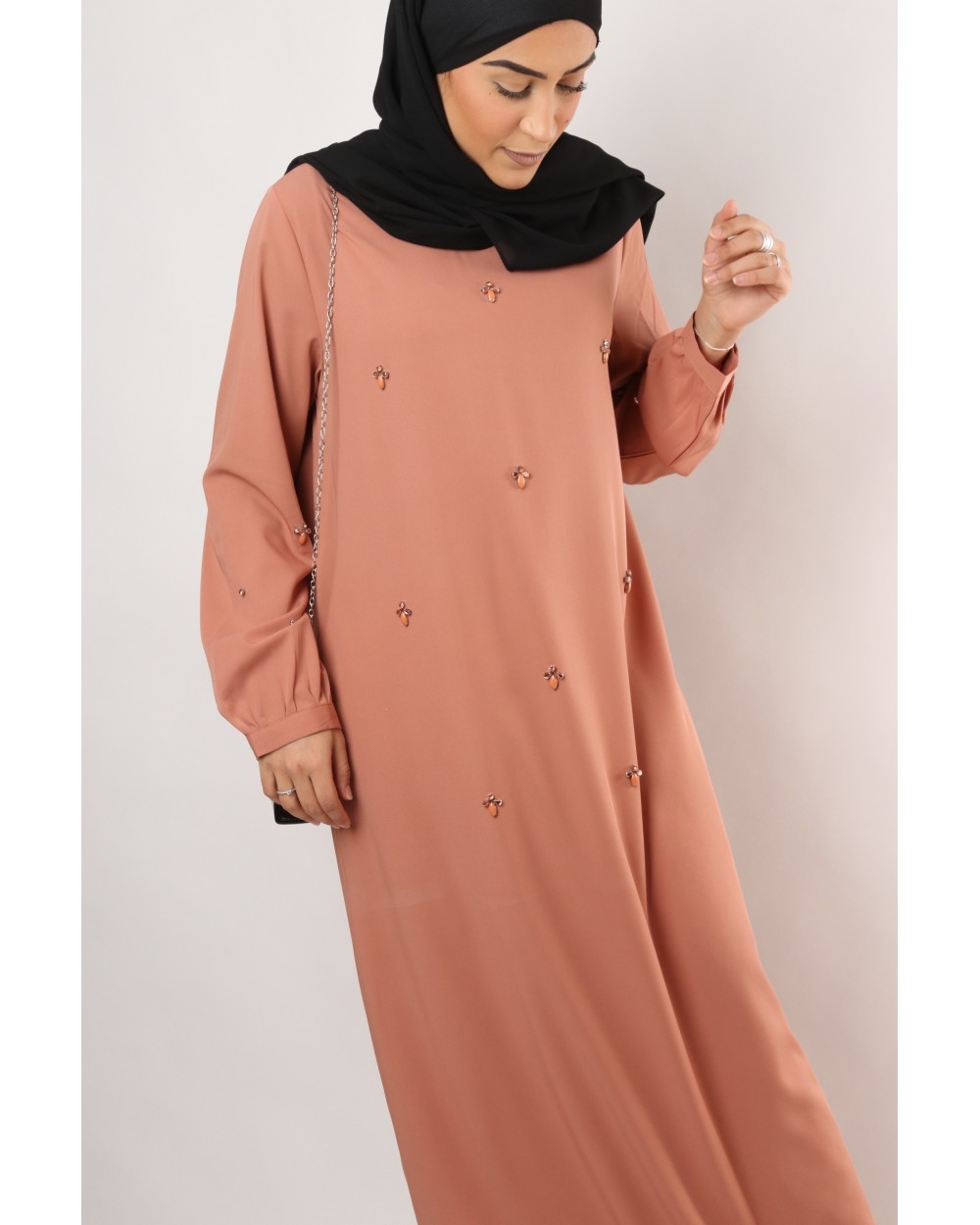 Rive long dress with jewels