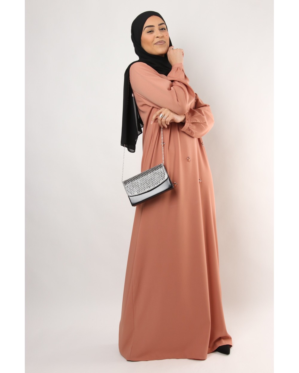 Rive long dress with jewels