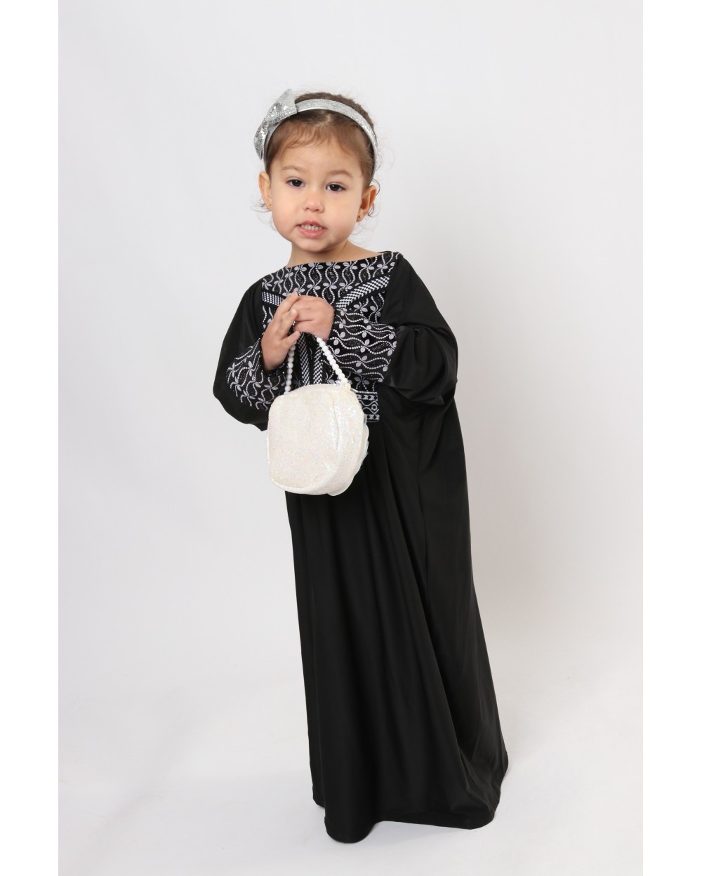 Silver abaya line pattern