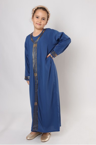 Abaya avec ornement doré