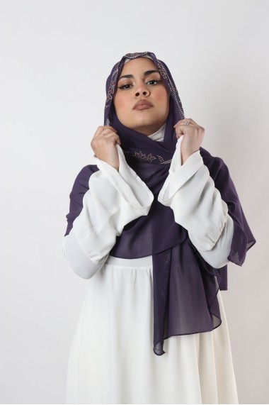 Hijab Dima mousseline strass