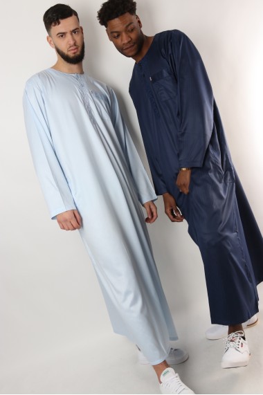 Qamis satin AFAQ long sleeves