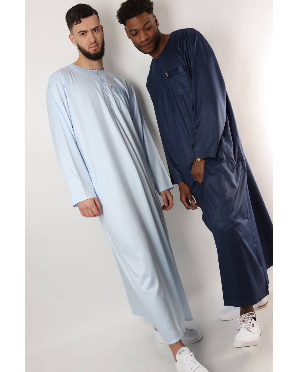 Qamis satin AFAQ long sleeves