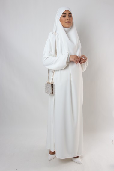 Jilbab one piece white